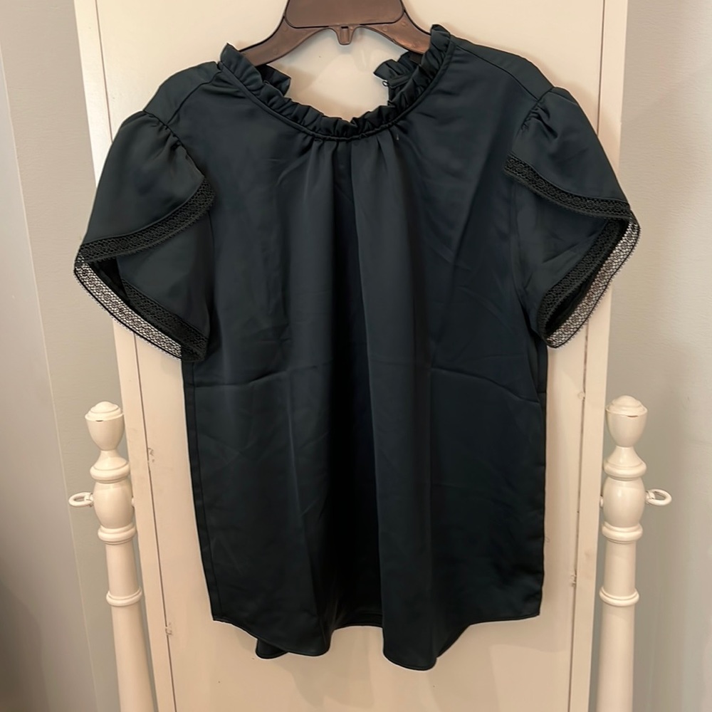 Forest green blouse